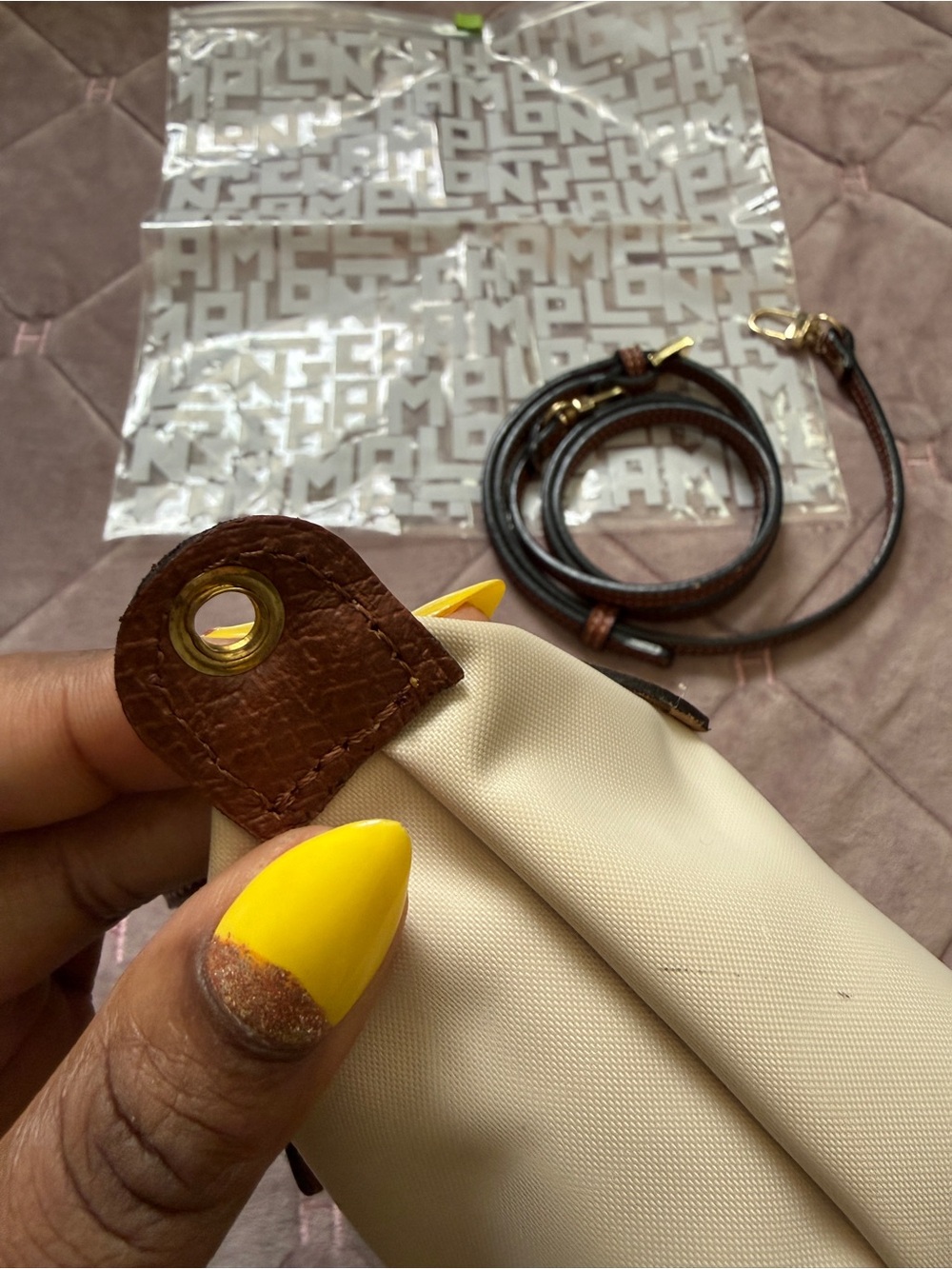 LE PLIAGE ORIGINAL POUCH WITH HANDLE (converted to crossbody) - Picture 13 of 15